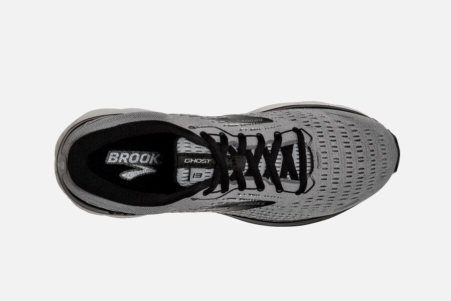 Ghost 13 Road Brooks Running Shoes NZ Mens - Grey/Black - CBMZJH-489